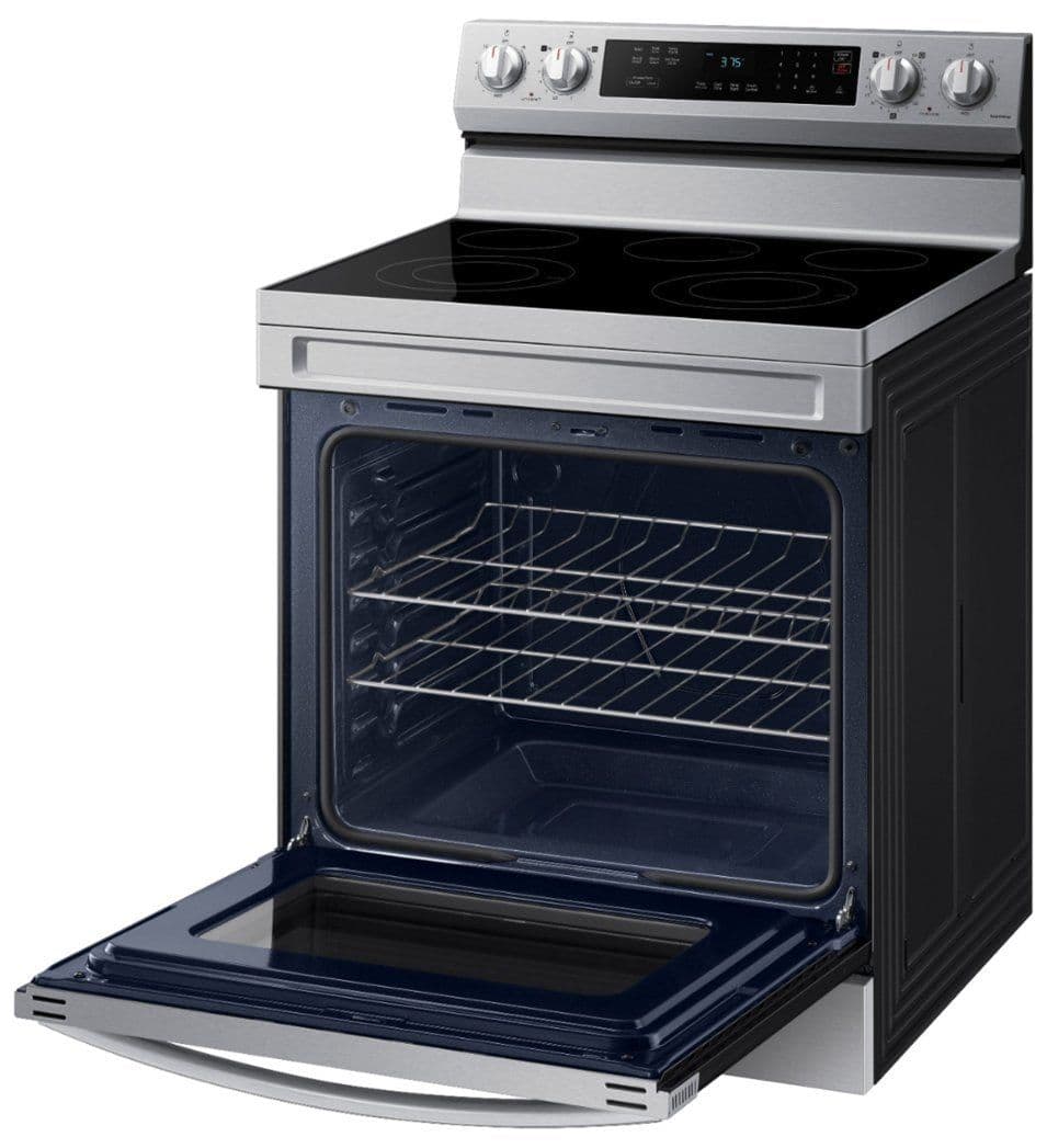 BRAND NEW SAMSUNG STOVE (NE63A6311SS) - 6.3 cu. ft. Freestanding Electric Range with Rapid Boil, WiFi & Self Clean - Stainless Steel